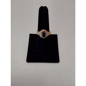 Ring Rose Gold with Blue Center stone Size 8